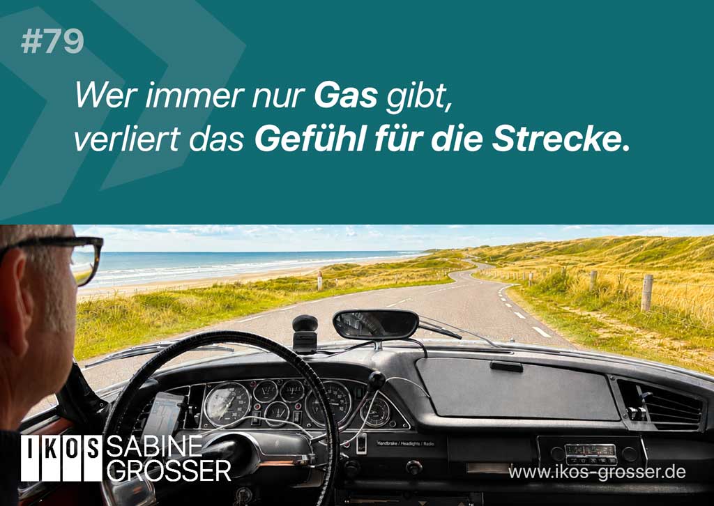 Wer immer nur Gas gibt, verliert das Gefühl für die Strecke.